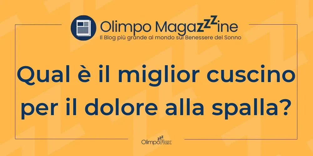 Qual è il miglior cuscino per il dolore alla spalla?