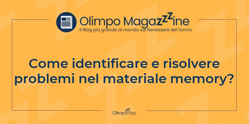 Come identificare e risolvere problemi nel materiale memory?