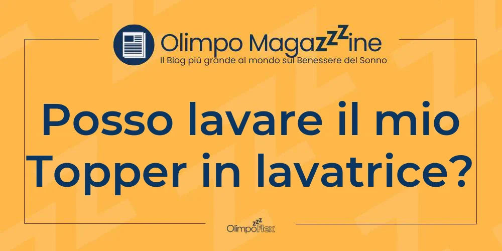 Posso lavare il mio Topper in lavatrice?