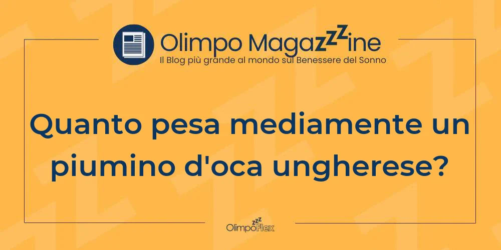 Quanto pesa mediamente un piumino d'oca ungherese?