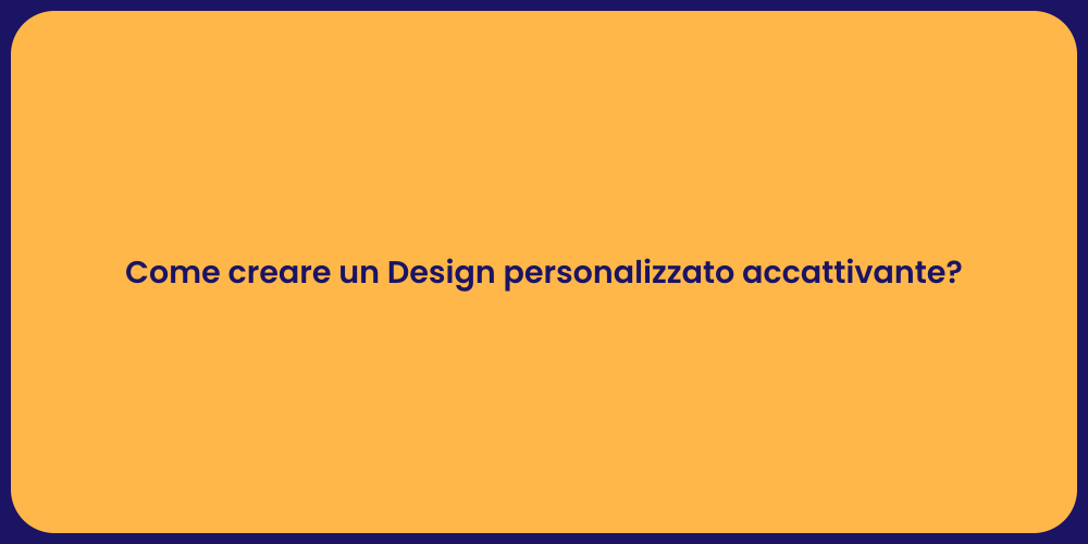 Come creare un Design personalizzato accattivante?