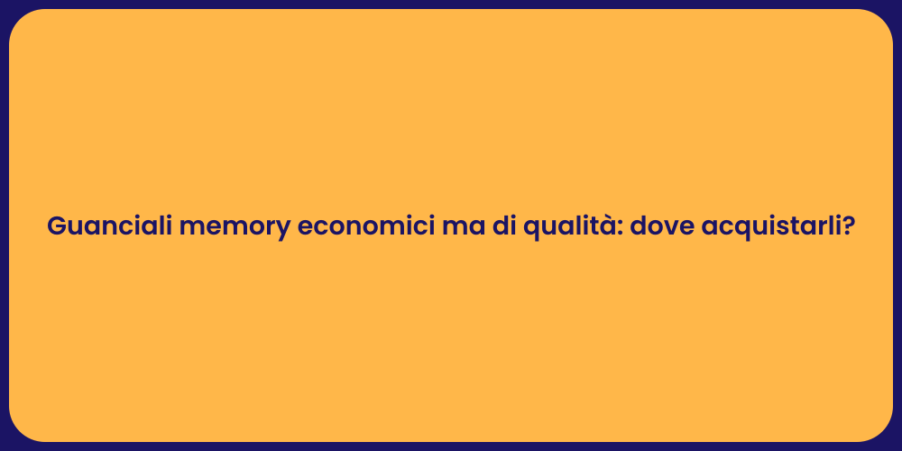 Guanciali memory economici ma di qualità: dove acquistarli?