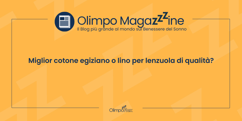 Miglior cotone egiziano o lino per lenzuola di qualità?