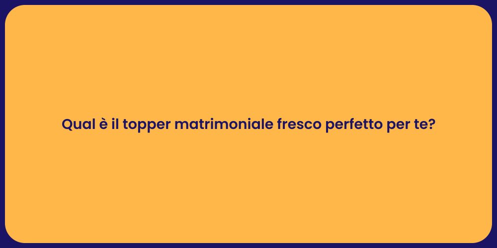 Qual è il topper matrimoniale fresco perfetto per te?