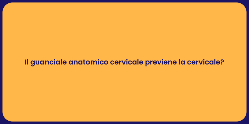 Il guanciale anatomico cervicale previene la cervicale?