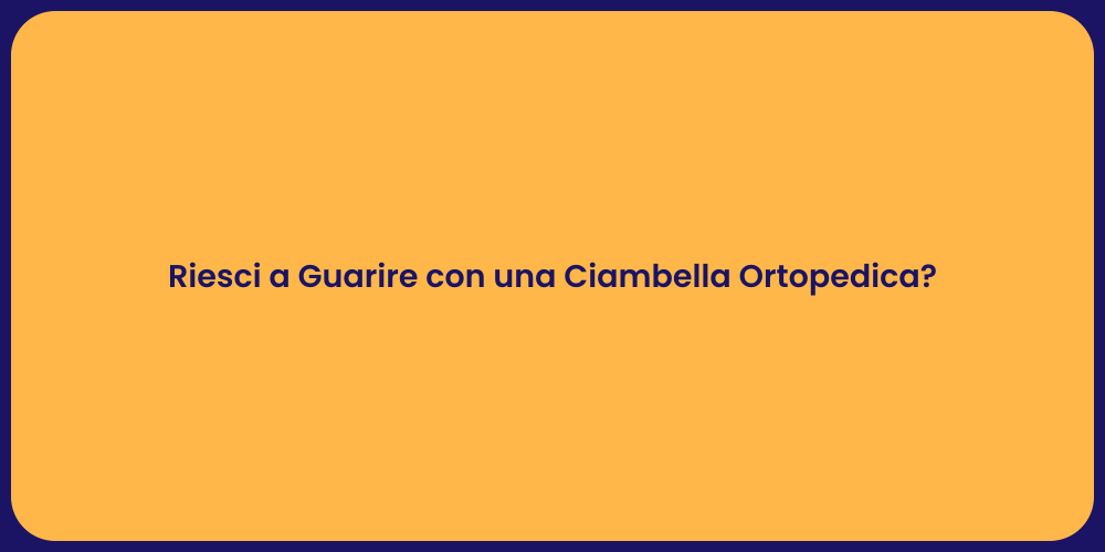 Riesci a Guarire con una Ciambella Ortopedica?