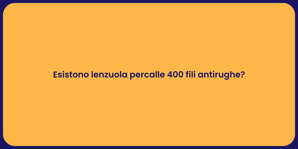 Lenzuola in Percalle: Comfort e Lusso