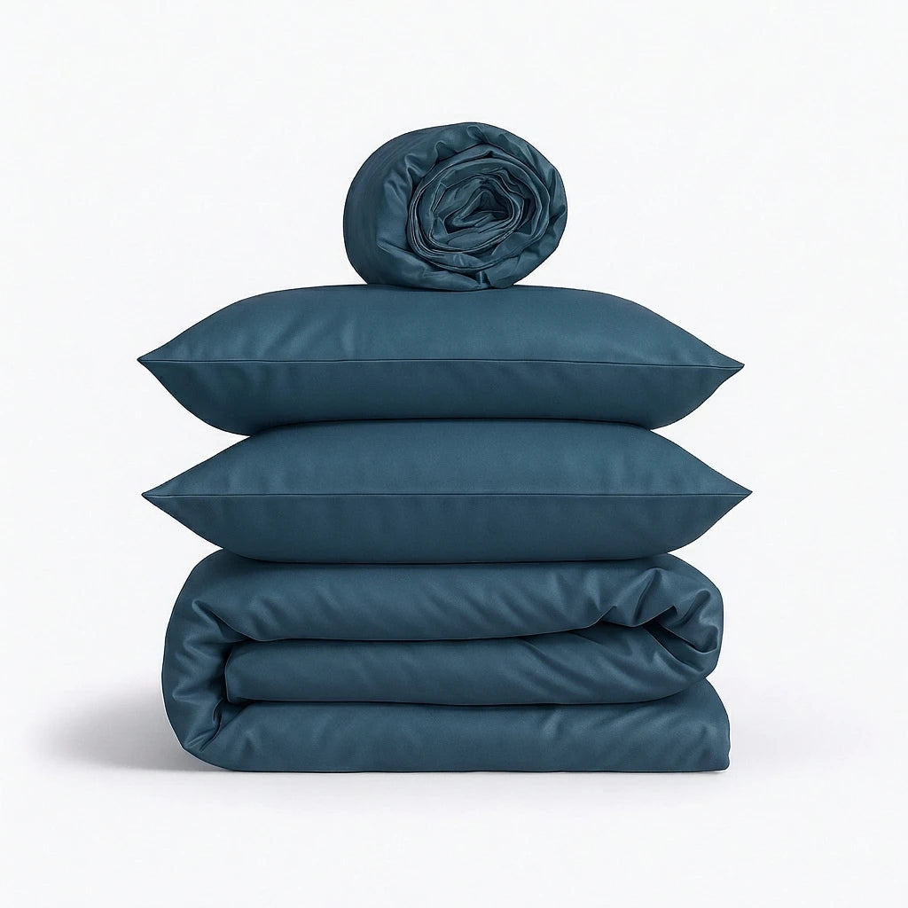 Completo Copripiumino 100% Cotone Percalle – Morbido, Traspirante e di Lusso Made in Italy