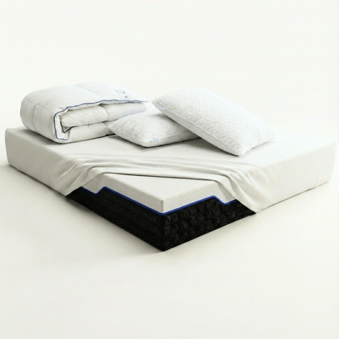 Kit Comfort Invernale Pascià – Materasso Hybrid + 2 Cuscini + Coprimaterasso + Piumino Omaggio