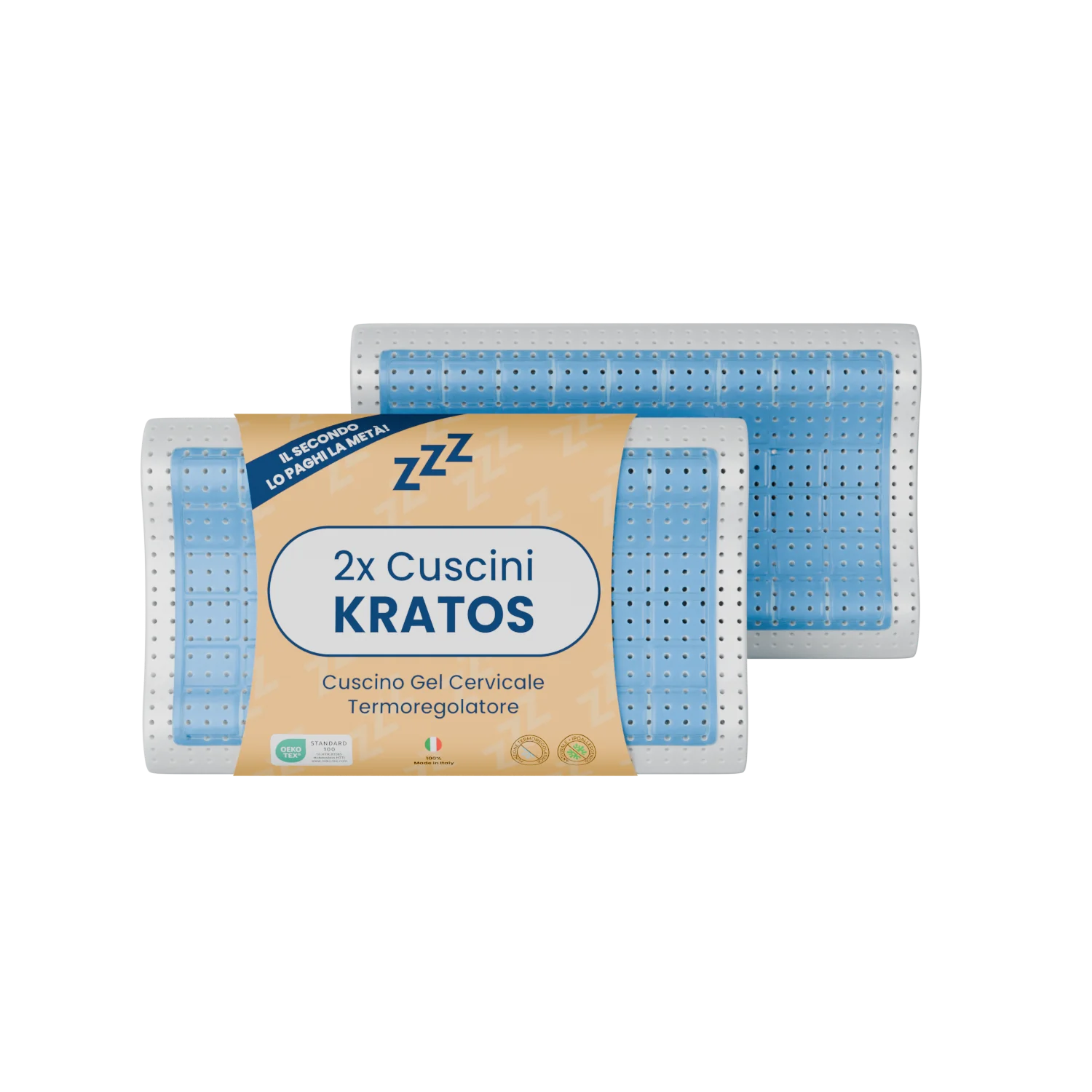 Coppia | Cuscino - Gel- Cervicale - Stop al Sudore - Termoregolatore - Kratos