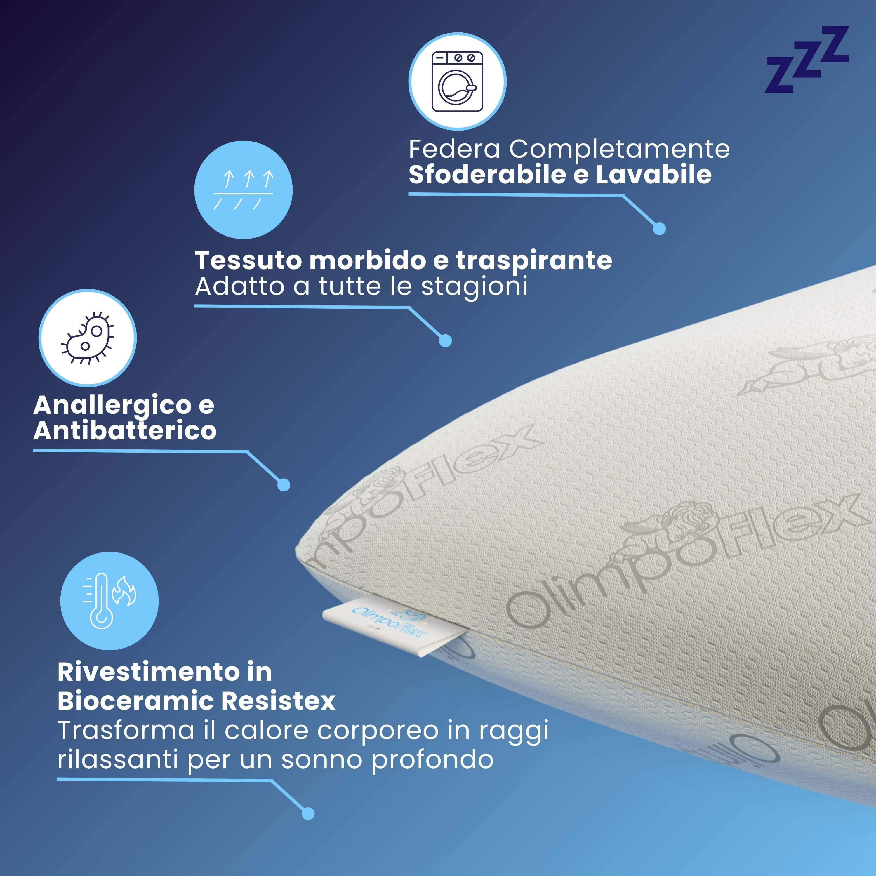 Cuscino - AntiReflusso Bio - Compatto - Afrodite