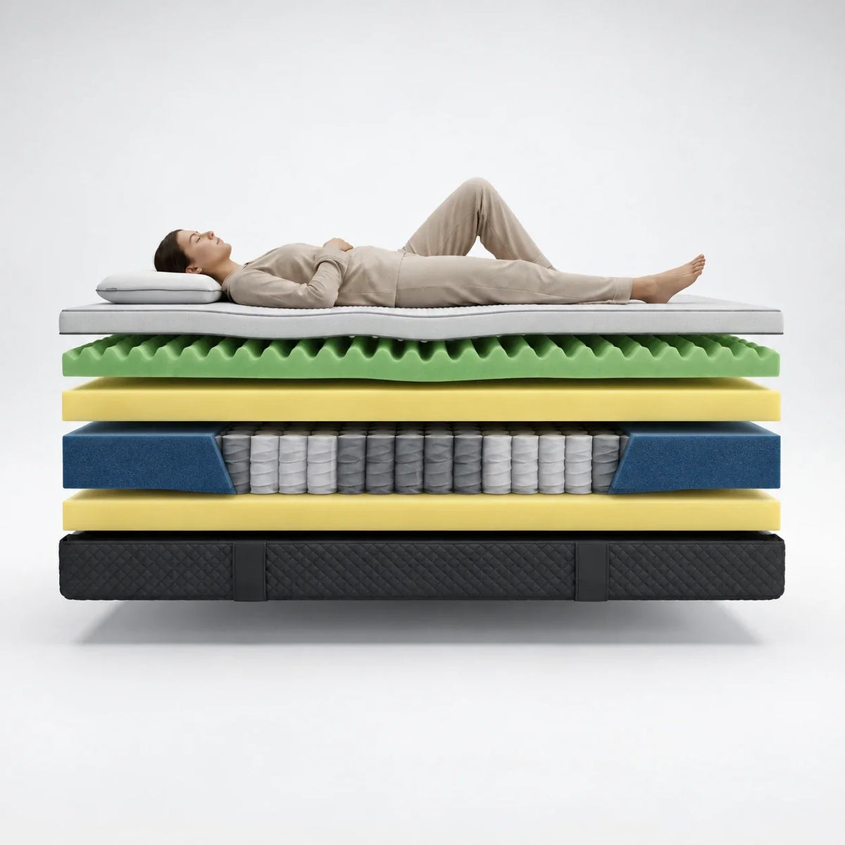 Materasso Memory Foam Hybrid Molle Insacchettate Pascià