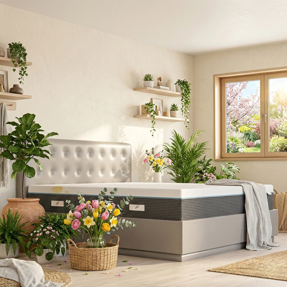 Materasso Memory Foam a due Strati con effetto massaggio Visir